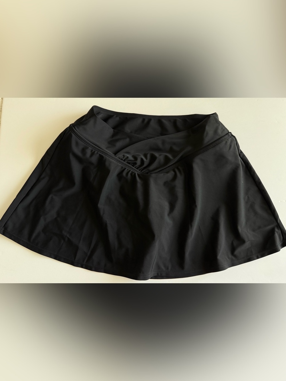 NWT~ Lands End Sz M Black Women's Swimsuit Skirt Built in Brief Bottoms